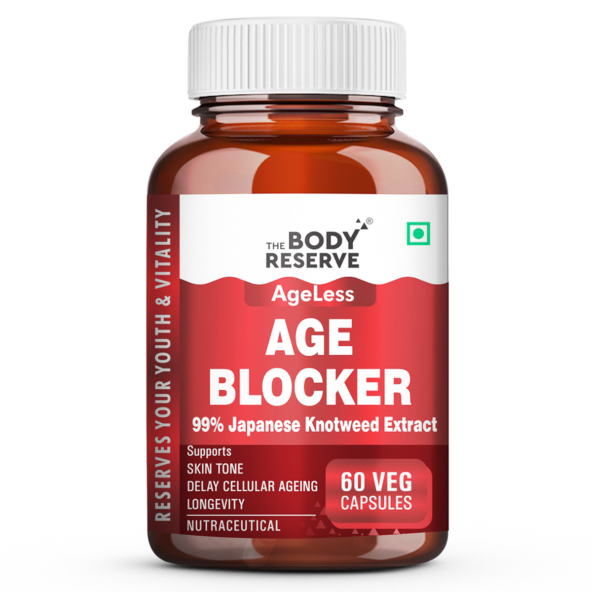 Age Blocker – Trans-Resveratrol 60 Veg Capsules Anti-Aging Supplement