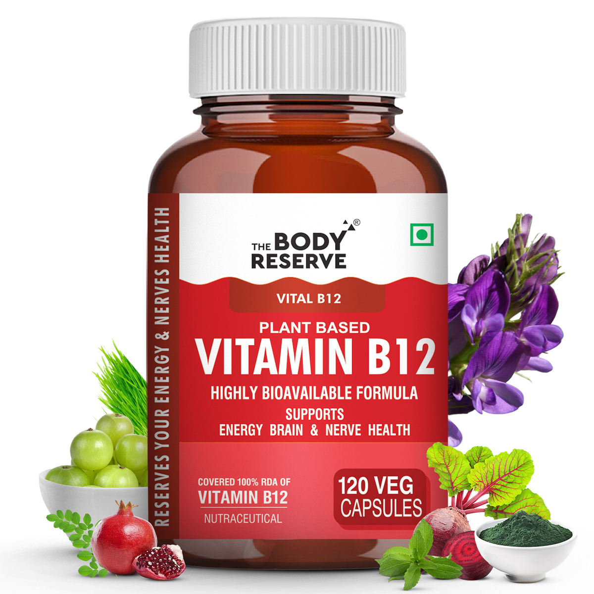Vitamin B12 Supplement For Men & Women 120 Capsules