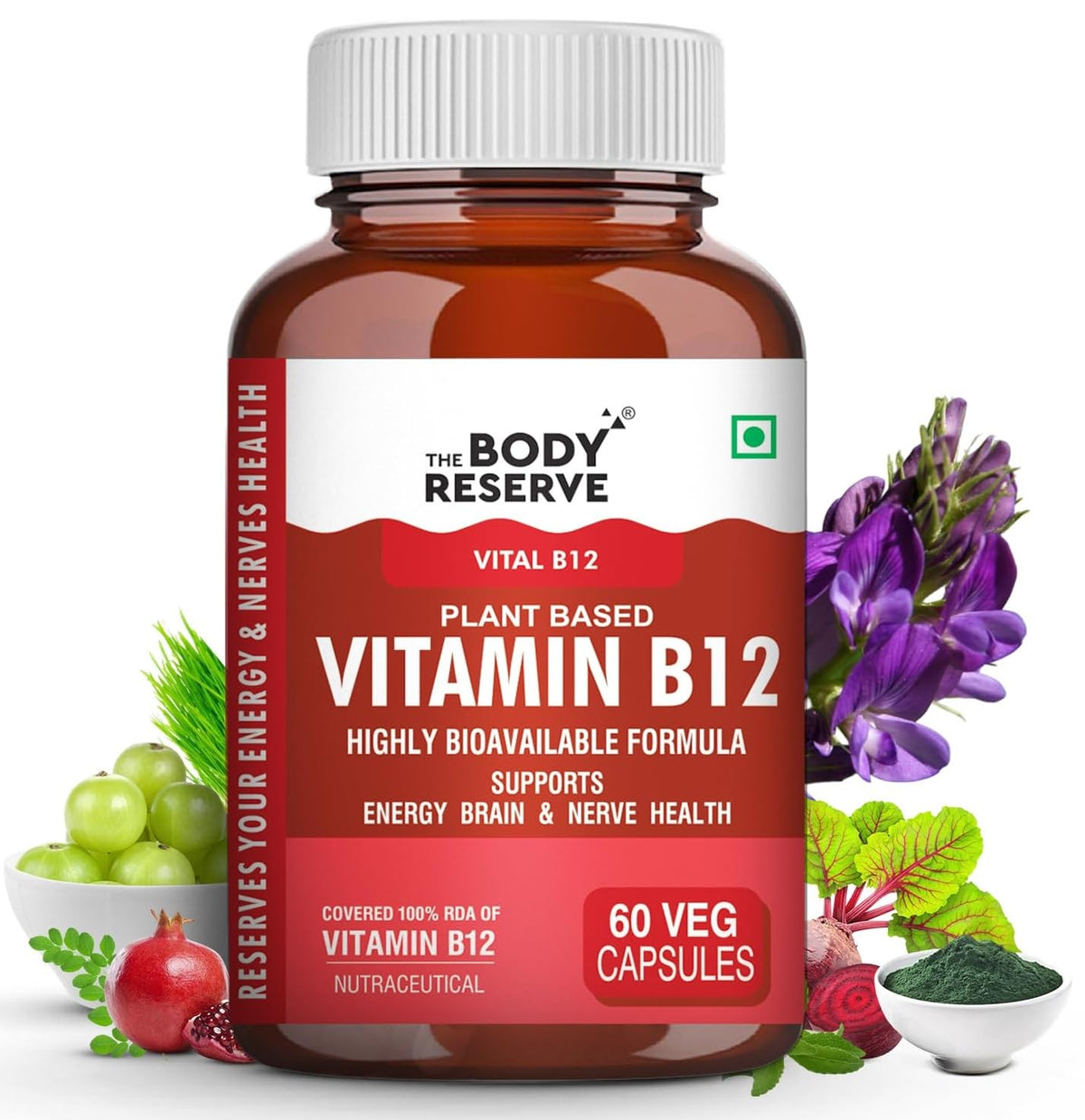 Vitamin B12 Supplement For Men & Women 60 Capsules