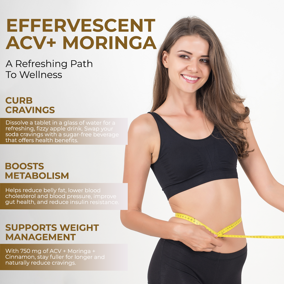 ACV Moringa effervescent (lemon) Pack 4  (60 Tablets)