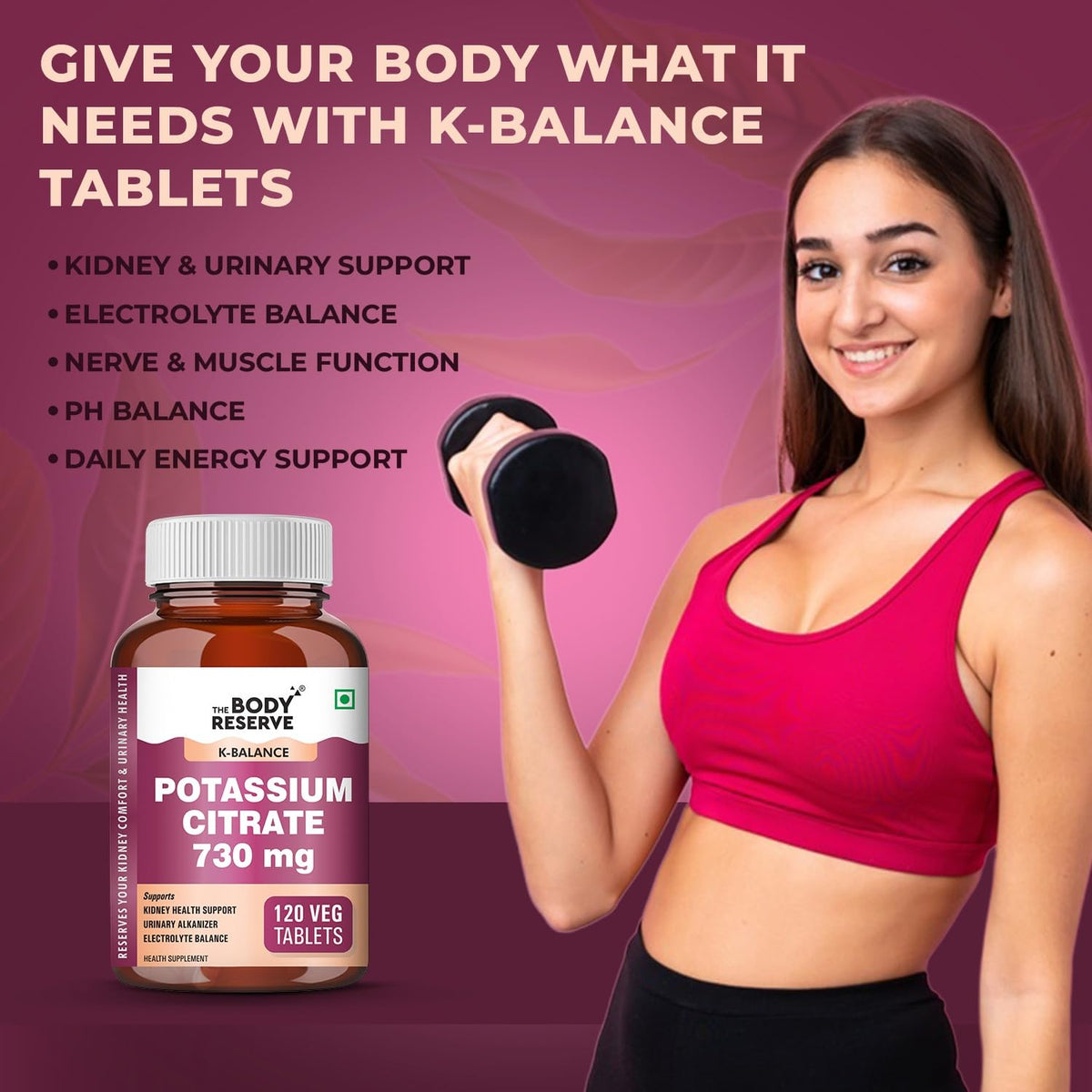 Potassium Citrate Tablets-120 for healthy kidney function